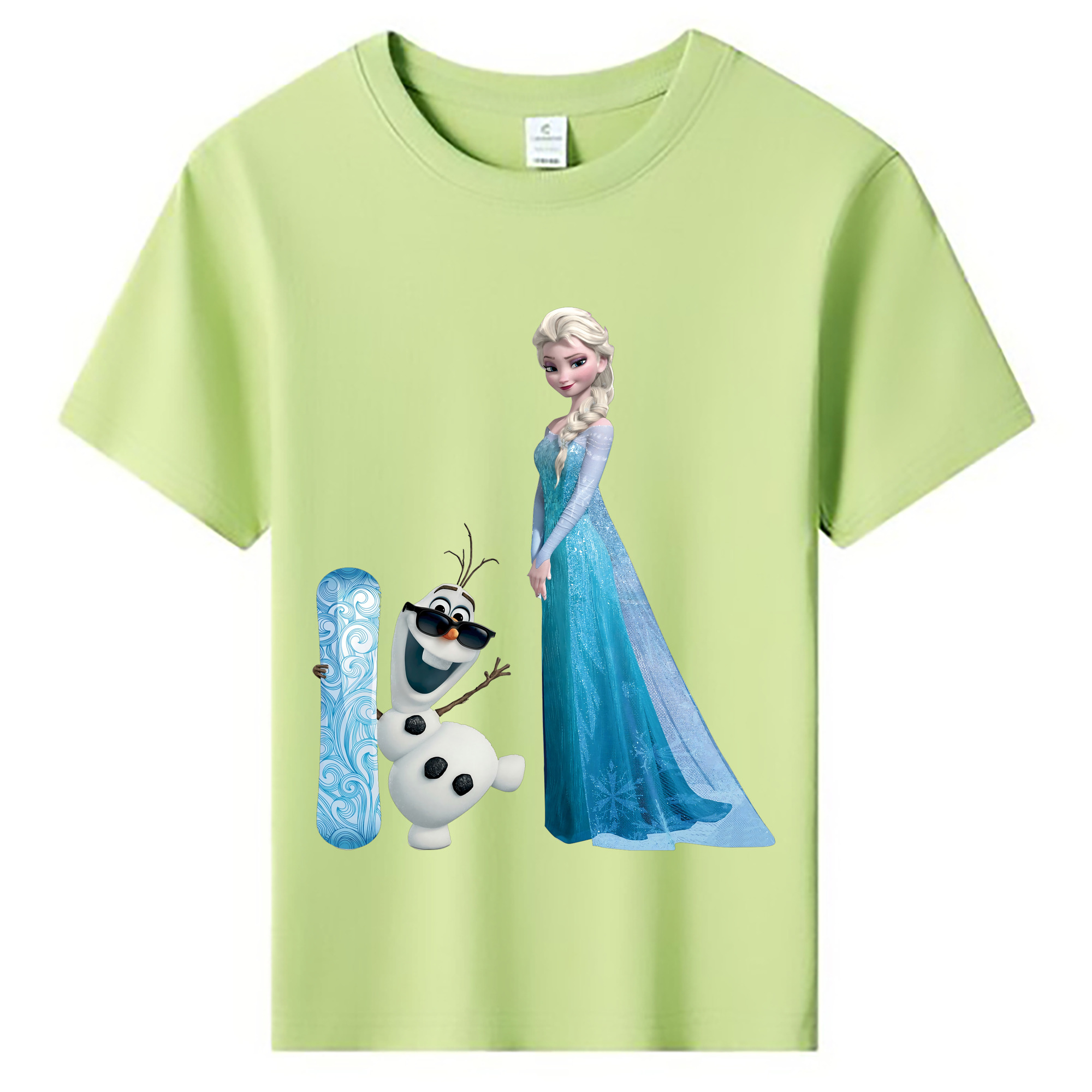 （画像用） アナと雪の女王 アンナ エルサ Frozen Anna Elsa 綿100％キッズTシャツ（フロントプリント）